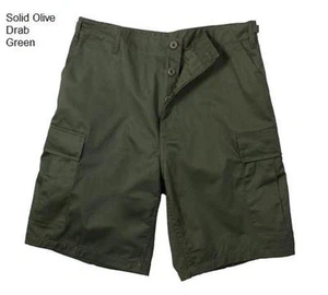 Olive Drab OD GREEN Combat CARGO SHORTS 10" Inch Inseam BDU Style USMC Navy Army - Picture 1 of 1
