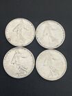 France 1962 Silver 5 Francs Coins 0.835 Silver-4 Coins Total (L2)