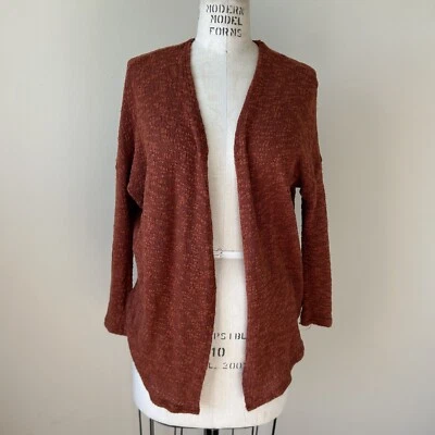 Mossimo Cárdigan Mujer Óxido Naranja Frente Abierto Informal Tejido Suéter Talla Xs Foto 1 de 3