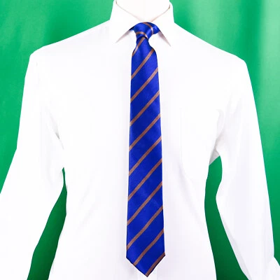 Corbata a rayas azul marino de 3" elegancia empresarial para ego formal profesional Foto 1 de 4