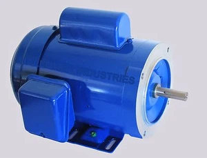 AC MOTOR, 3/4HP, 3450 RPM, 1PH, 115V/208-230V,  56C/TEFC, WITH BASE - Picture 1 of 6