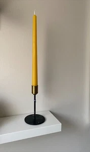 Pack Of 6 - 100% Pure Beeswax Taper Candles Dipped Style Natural Honey  10 In - Picture 1 of 3