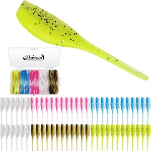 60Pcs Lure Set,Fishing Soft Plastic Lures,Paddle Tail Swimbaits With Tackle Case - Picture 1 of 7