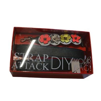 GUESS Ladies Black & Pink Floral Applique Bag Strap - Image 1 of 4