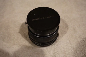 AUTO MAMIYA/SECOR LENS MADE IN JAPAN 1:2 f=50mm w/CAPS & FILTER - Picture 1 of 5