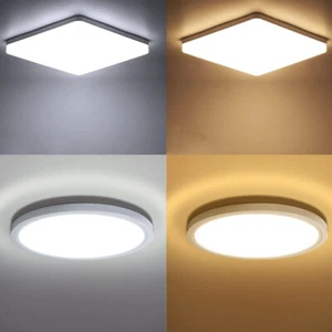 LED Panel Ceiling Light Ultra Thin Flush Mount Kitchen Home Kitchen Fixture Lamp - Picture 1 of 23