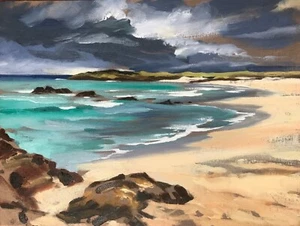 ORIGINAL ALAN REED "Ballevullin Tiree Hebrides" Scotland Watercolour PAINTING - Picture 1 of 1