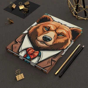 Hardcover Journal Matte_5.75"x8"_150 Pages_Comic Dad Bear - Picture 1 of 6