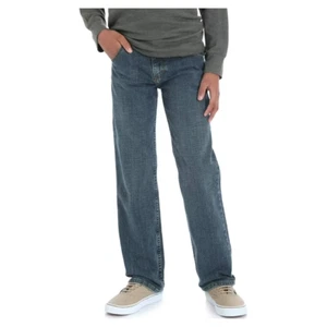 Wrangler Boys Straight Fit Mid-Rise Medium Wash Casual Jeans, Size 5 REG - Picture 1 of 4