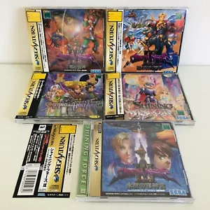 SEGA SATURN Shining Force III Scenario 1 2 3 WISDOM THE HOLY ARK set of 5 SS - Picture 1 of 24