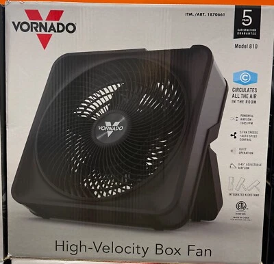 Vornado Model 810 Box Fan 5 Speeds High Velocity Airflow - Image 1 of 4