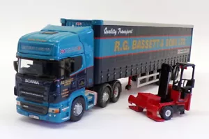 Corgi 1/50 Scale CC13717 - Scania R Curtainside Moffett Kooi - R.G.Bassett - Picture 1 of 5