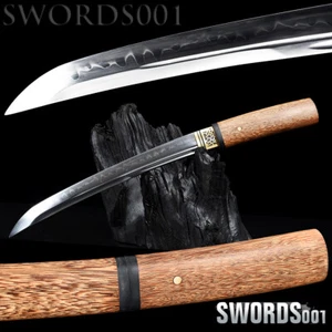 self defense Japanese Samurai Sword Tanto clay tempered T10 Steel rosewood saya - Picture 1 of 12