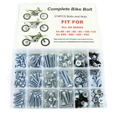 Fit For Kawasaki KLX140 KLX250 KLX300 KLX400 KLX650 Plastics Frame Exhaust Bolts - Image 1 of 4