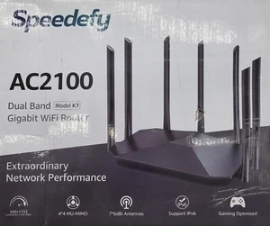 Speedefy AC2100 Smart WiFi Router - Dual Band Gigabit Wireless Router K7 *READ* - Picture 1 of 12
