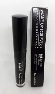 MAKE UP FOR EVER Paris LAB Shine Metal Collection Chrome Lip Gloss in M0 Black - Picture 1 of 2