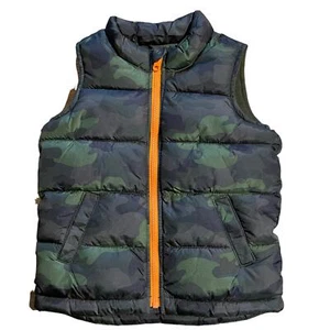 Old Navy Kids Camo Puffer Vest Frost Free Size 4 - Picture 1 of 5