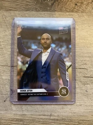 2020 Derek Jeter Career Retrospective Topps NOW Card DJ-1 Parallel REFRACTOR /99 - Image 1 of 4