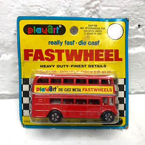 Vintage Playart Fastwheel Double Decker Bus 7162 Heavy Duty Red NEW SEALED