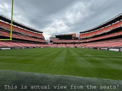 2 Tix CLE Browns vs MIA Dolphins 12/29 - Front Row VIP - Food&Drink - Night Game - Image 1 of 4