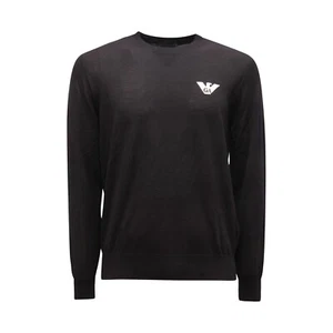 3943AZ MAGLIONE UOMO EMPORIO ARMANI MAN WOOL SWEATER BLUE - Picture 1 of 4