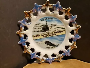 1970's White Sands National Monument New Mexico Miniature Laced Edge China Plate - Picture 1 of 7