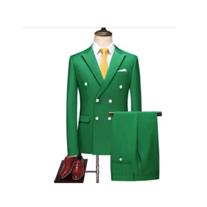 Men Suit Work Custom Color Peak Lapel Formal Business Wedding Groom Tuxedos 2pcs - Picture 1 of 20