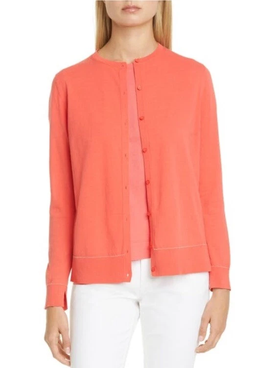 Lafayette 148 New York Cardigan in Ultra Pink, Size Medium Foto 1 de 1