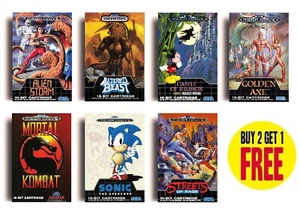 A3 RETRO SEGA MEGA DRIVE GAME POSTERS COLLECTION Print Wall Decor Fan Art - Picture 1 of 127