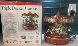 Mr Christmas Triple Decker Carousel Plays 50 Songs 2009 Tested Works Complete - Picture 1 of 14