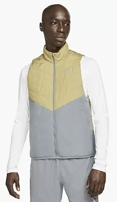 Size M- Nike Men’s Therma-Fit Repel Vest, Olive Green, Smoked Grey. - Image 1 of 4