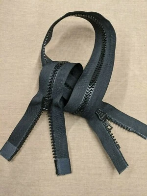 YKK #8 Molded Plastic Heavy Duty Two Way, Separating Jacket Zipper BLACK 2-way  - Image 1 of 4