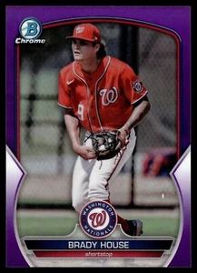 2023 Bowman Chrome BRADY HOUSE PURPLE REFRACTOR 7/250 NATIONALS BCP-212 - Picture 1 of 2