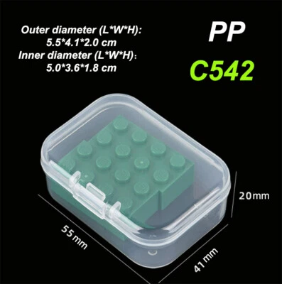 1-200x Transparent Small Plastic Multipurpose Display Case Box Collect Jewelry - Image 1 of 4