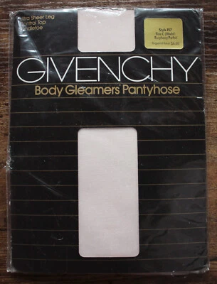 Vintage 1986 Givenchy Body Gleamers Pantyhose Size C "Raspberry Parfait" Color - Image 1 of 3