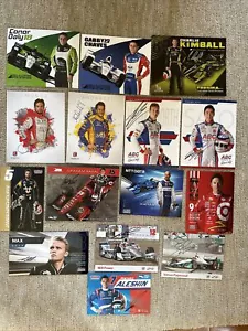 Indy Car Indy 500 Road America 2016 15 juego de tarjetas firmadas Power Kanaan Dixon Sato - Imagen 1 de 12