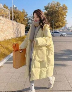 Damen Mode Kapuzentasche lang lose gepolstert Mantel Parka Wintermantel DID - Bild 1 von 15