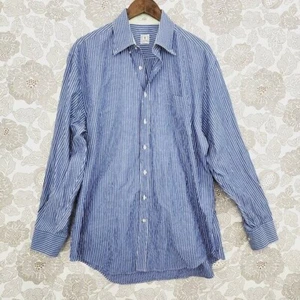Peter Millar Men's Button down shirt Size L Striped 100% Cotton - Picture 1 of 6