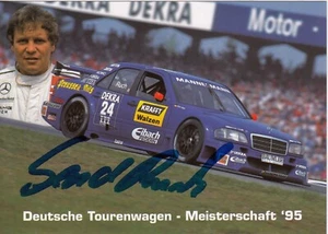 FIRMADA GERD RUCH MERCEDES BENZ DTM 1995 CLASE C AUTÓGRAFO TARJETA HÉROE FOTO - Imagen 1 de 3