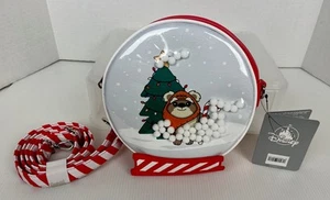 Disney Loungefly Star Wars Ewok Wicket Holiday Snow Globe Crossbody Bag Tote NWT - Picture 1 of 10