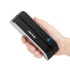 Deftun Bluetooth MSR-X6(BT) MSRX6BT Stripe Card Reader Encoder Mini Black  - Afbeelding 1 van 7