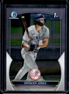 2023 Bowman Spencer Jones Chrome 1st Prospect #BCP-139 Yankees - Image 1 of 2