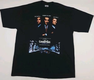 Vintage Goodfellas Film Film Promo T-Shirt Rare Scorsese Pesci Liotta Di Nero - Bild 1 von 6
