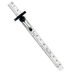 Steel Ruler Child Meter Stick Machinist Pocket with Inches and Centimeters - Picture 1 of 21