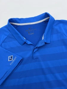 Nike Golf Men's Zonal Cooling Short Sleeve Polo Shirt Blue Stripe Size XL - Picture 1 of 11