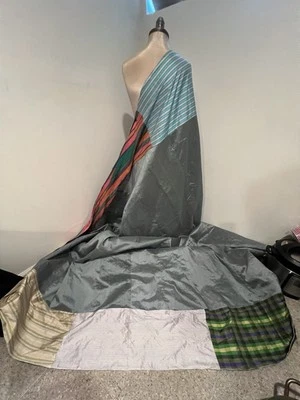 4.5 Yd Pieces of silk Dupioni fabric Stitched together fabric 54” Wide - Image 1 of 4