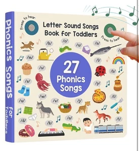 Libro de canciones fonéticas Learning Bugs 27 - Canciones de sonido de letras, libro para niños pequeños - Imagen 1 de 1