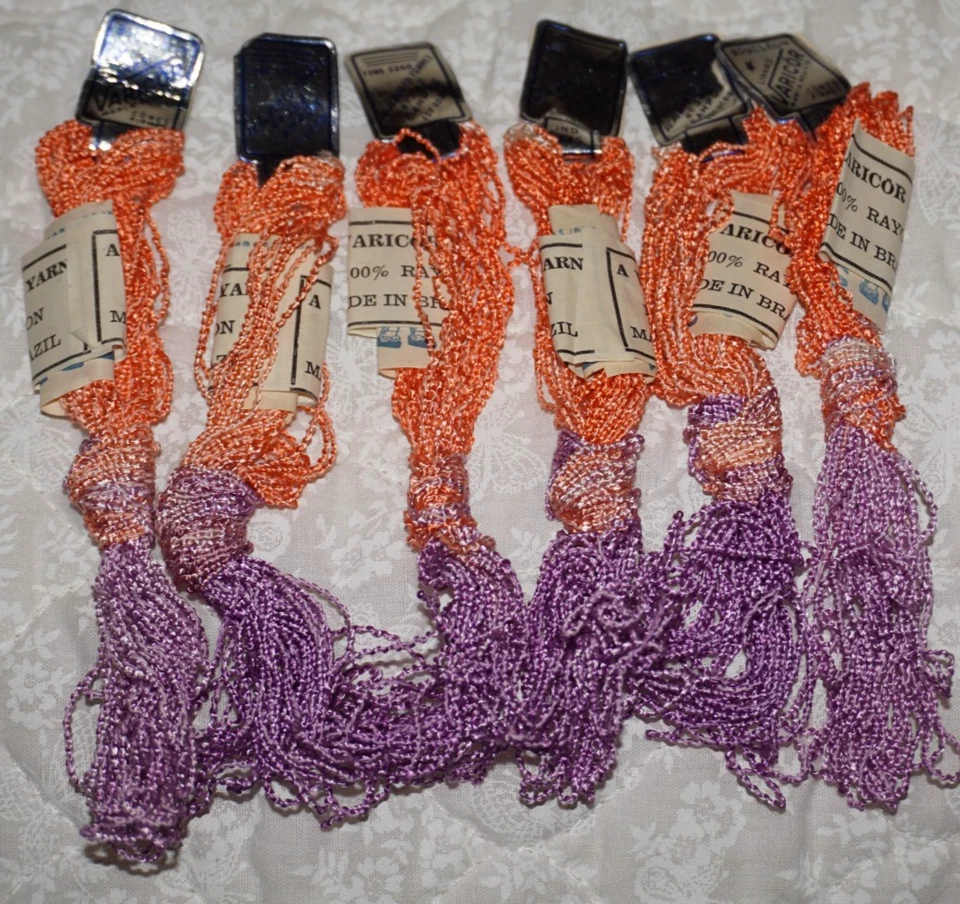 6 Skeins, Linnas Varicor, "Boucle", Color #20, Ombre, Rayon, Embroidery Floss - Image 1 of 1