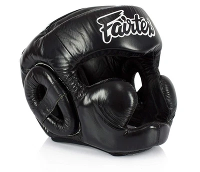 HG13L Genuine Leather Boxing Headgear - MMA & Muay Thai Protection with Adjus... - Image 1 of 4