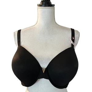 Victoria’s Secret Perfect Coverage Underwire Bra Women Plus SZ 44C Black NEW - Picture 1 of 9